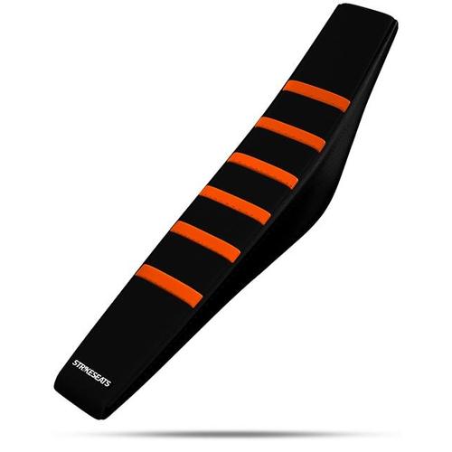 KTM 250 EXC 2017-2018 Strike Gripper Ribbed Seat Cover Orange-Black-Black