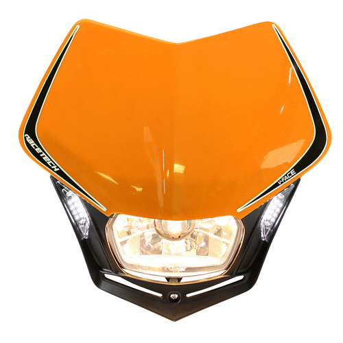 KTM 300 EXC Rtech Universal V-Face Headlight With Led Orange 