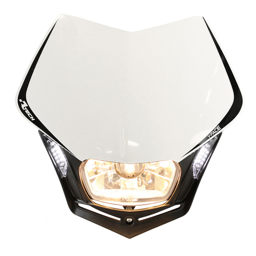 Kawasaki KDX200 Rtech Universal V-Face Headlight With Led White 
