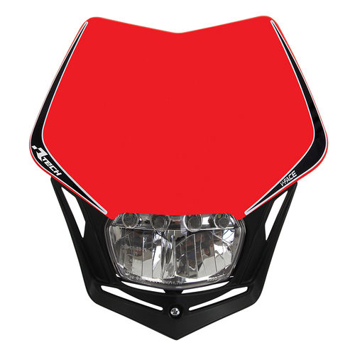 Honda XR200R Rtech Universal V-Face Full Led Headlight Red 