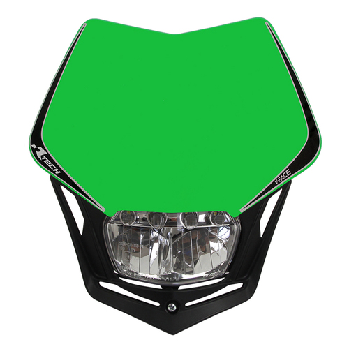 Kawasaki KLX450 Rtech Universal V-Face Full Led Headlight Green 