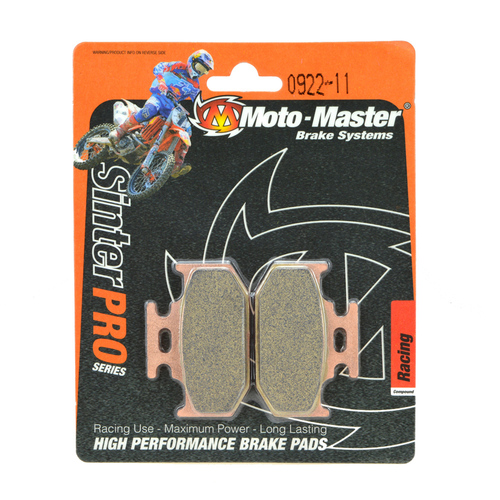 Kawasaki KX250 1989-1994 Moto Master Rear Sinterpro Racing Brake Pads