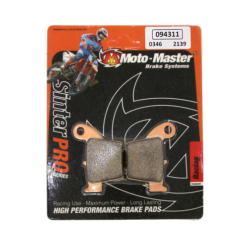 Honda CRF450X 2005-2017 Moto Master Rear Sinterpro Racing Brake Pads