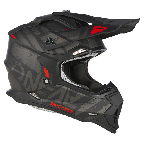 Oneal Glitch Motocross MX Helmet Black Grey [Size: L]