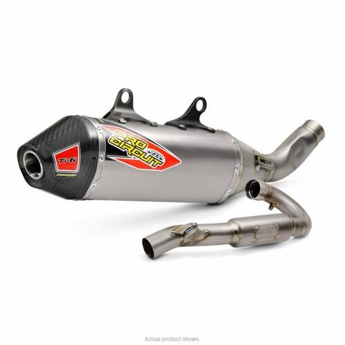 KTM 450 SX-F 2023-2025 Pro Circuit Ti-6 Full Exhaust System USA Spec Carbon End Cap