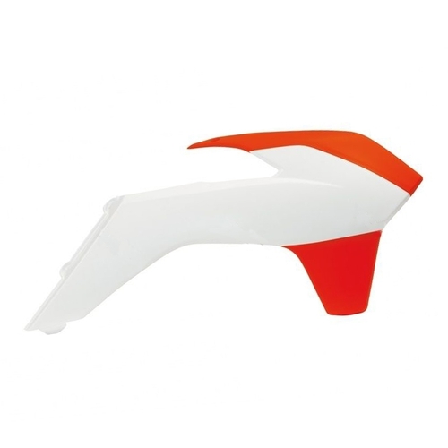 KTM 350 SX-F 2013-2015 Rtech Neon Orange/White Radiator Shrouds