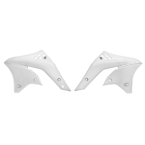 Kawasaki KX250F 2006-2008 Rtech White Radiator Shrouds