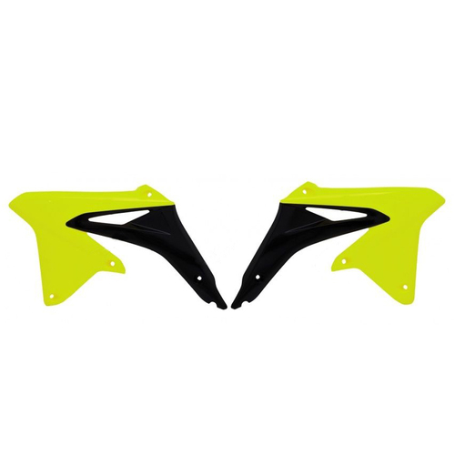 Suzuki RMX450Z 2010-2018 Rtech Neon Yellow/Black Radiator Shrouds