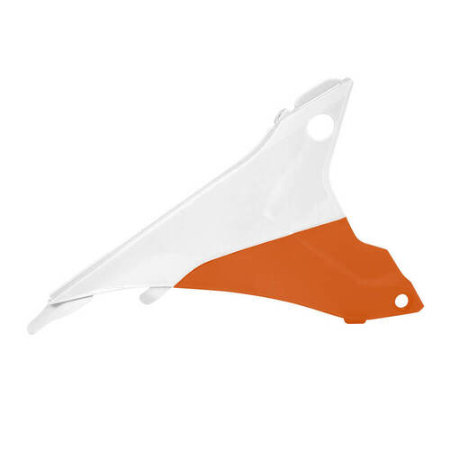 KTM 125 EXC 2014 Rtech White/Orange Right Side Cover Panel