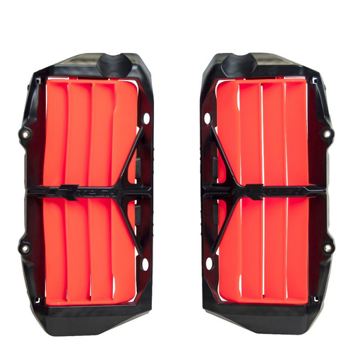 KTM 125 SX 2019-2024 Rtech Neon Orange Oversized Radiator Fins Louvres