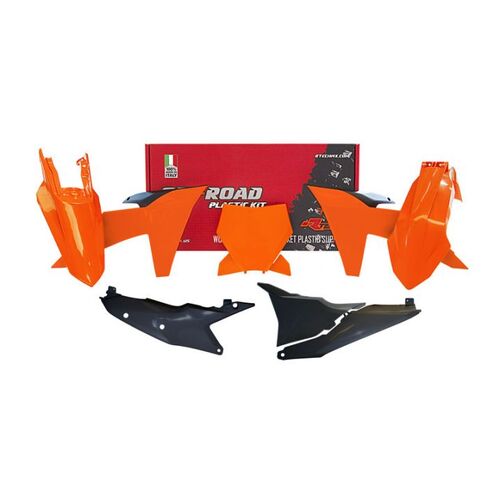 KTM 125 SX 2023-2024 Rtech Orange Black Plastics Kit