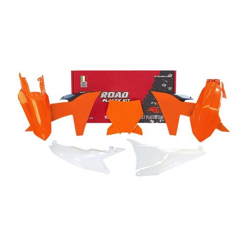 KTM 125 SX 2023-2024 Rtech Orange White Plastics Kit