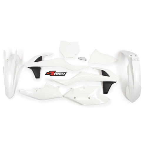 KTM 125 SX 2016-2018 Rtech Plastics Kit White / Black 