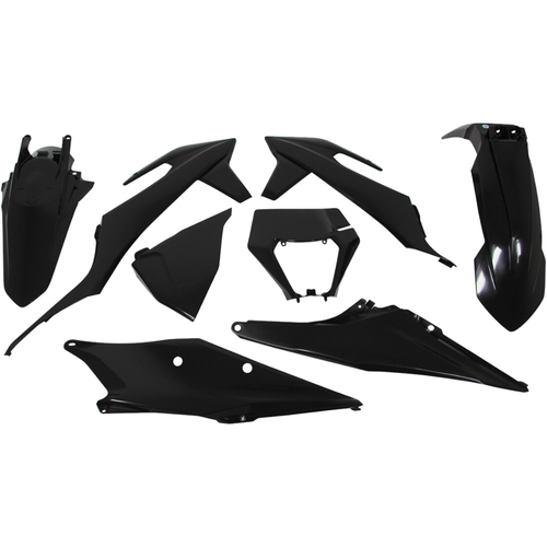 KTM 250 XC-W 2020-2023 Rtech Plastics Kit Black With Headlight Surround