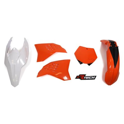 KTM 250 SX-F 2007-2010 Rtech Black Orange Plastics Kit 