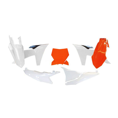 KTM 125 SX 2023-2024 Rtech White Orange OEM Plastics Kit