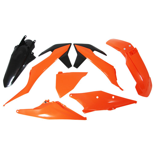 KTM 300 XC-W TPI 2021-2023 Rtech Orange Black Plastics Kit Excl Headlight Surround