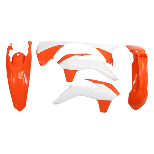 KTM 450 EXC-F 2015-2016 Rtech Orange White Plastics Kit