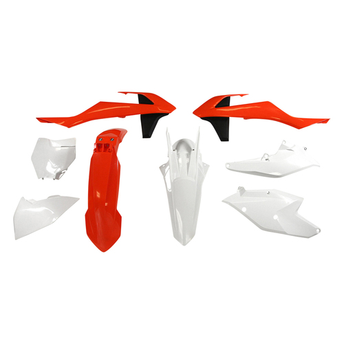 KTM 450 XC-F 2018 Rtech Orange White Plastics Kit