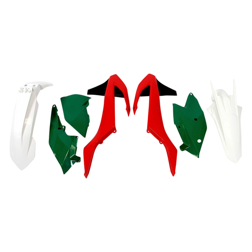 KTM 450 XC-F 2018 Rtech Vintage Red Green White Plastics Kit