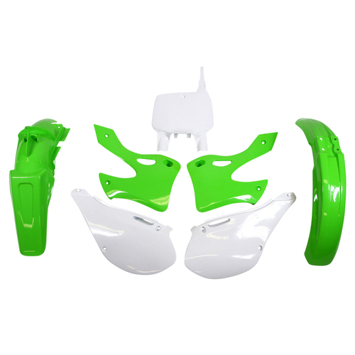 Kawasaki KX250 1999-2003 Rtech Green White OEM Plastics Kit