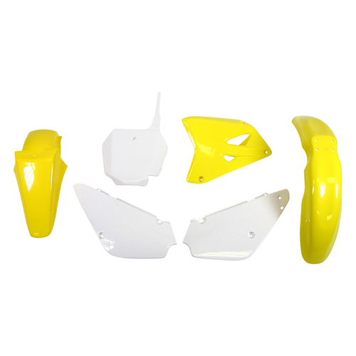 Suzuki RM85 2018-2022 Rtech Yellow White OEM Plastics Kit