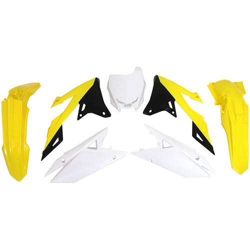 Suzuki RMZ250 2019-2024 Rtech Yellow Black White OEM Plastics Kit