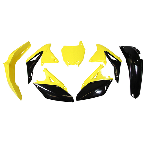 Suzuki RMZ250 2010-2013 Rtech Yellow Black Plastics Kit