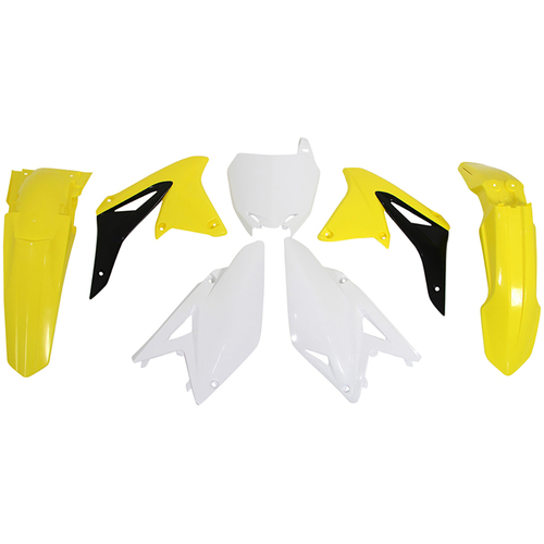 Suzuki RMZ250 2010-2013 Rtech Yellow Black White Plastics Kit