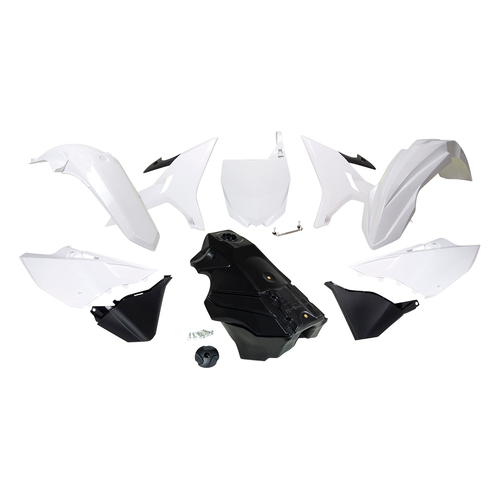 Yamaha YZ250X 2021-2022 Rtech White Revolution Plastics Kit