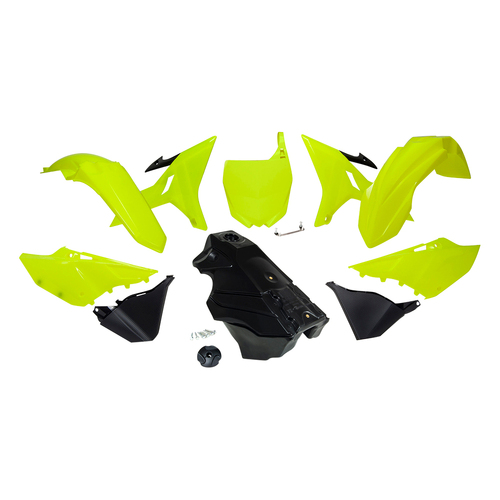 Yamaha YZ250X 2021-2022 Rtech Neon Yellow Revolution Plastics Kit