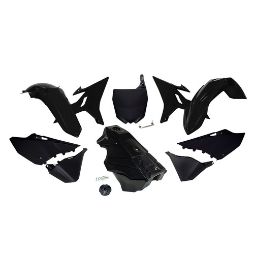 Yamaha YZ250X 2021-2022 Rtech Black Revolution Plastics Kit