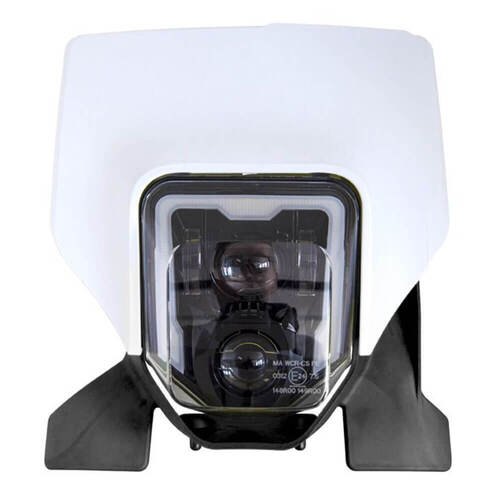 Husqvarna TX125 2017-2019 Rtech White/Black Homologated Headlight