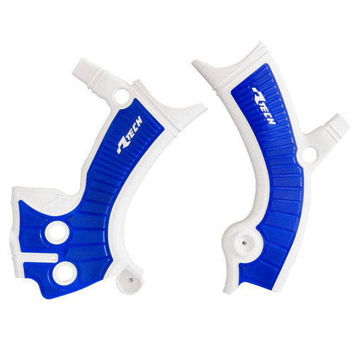 Yamaha WR250F 2020-2021 Rtech Frame Guards White Blue