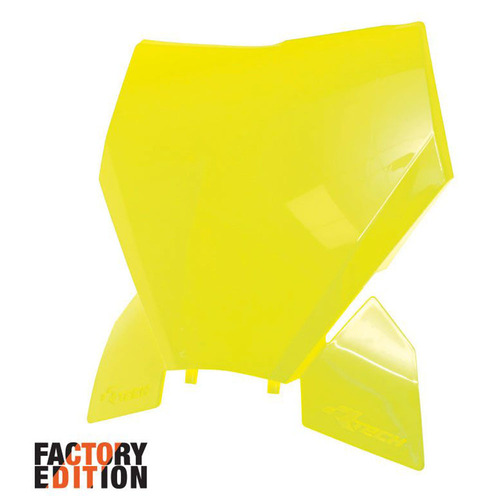 KTM 125 SX 2023-2024 Rtech Neon Yellow Factory Front Number Plate