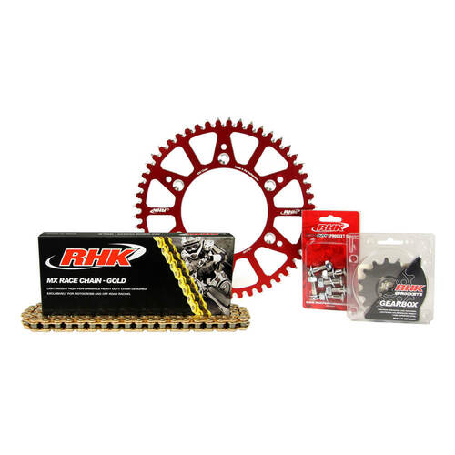 Honda CRF250R 2022-2024 RHK 13/48 Gold MX Chain & Red Alloy Sprocket Kit