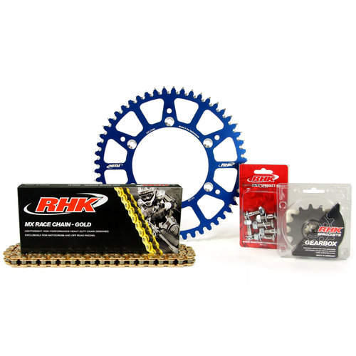 Husaberg FE570 2009-2014 13T/48T RHK MX Chain & Blue Alloy Sprocket Kit 