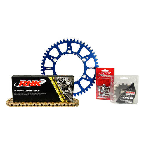 Yamaha WR250F 2021-2024 RHK 13/48 Gold MX Chain & Blue Alloy Sprocket Kit