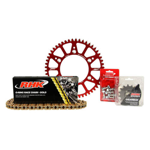 Honda CRF250R 2022-2024 RHK 13/48 Gold O-Ring Chain & Red Alloy Sprocket Kit