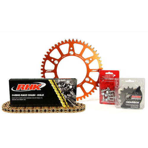 KTM 525 EXC-F 2003-2008 13T/48T RHK O-Ring Chain & Orange Alloy Sprocket Kit 