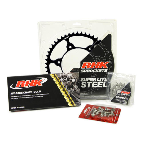 Husaberg FE570 2009-2014 13T/48T RHK MX Chain & Black Steel Sprocket Kit 