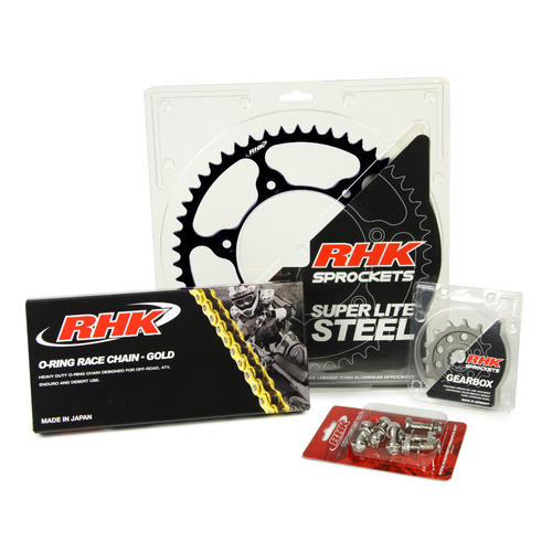 KTM 200 EXC 2000 - 2020 13T/51T RHK O-Ring Chain & Black Steel Sprocket Kit 