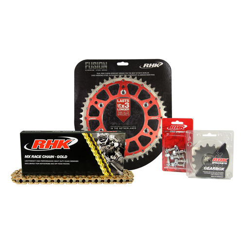 Honda CRF250R 2022-2023 RHK 13/48 Gold MX Chain & Red Fusion Sprocket Kit