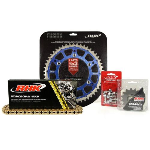 Husaberg FE570 2009-2014 13T/48T RHK MX Chain & Blue Fusion Sprocket Kit 