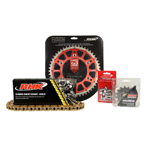 Honda CRF250R 2022-2023 RHK 13/48 Gold O-Ring Chain & Red Fusion Sprocket Kit