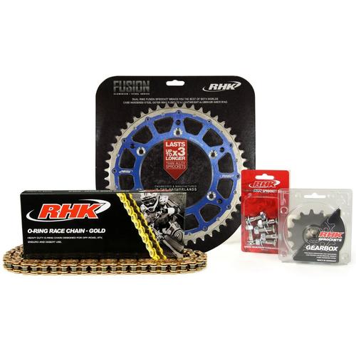 Husaberg FE570 2009-2014 13T/48T RHK O-Ring Chain & Blue Fusion Sprocket Kit 