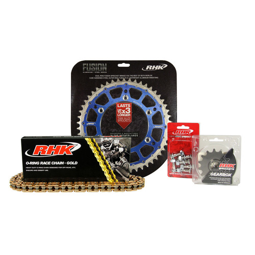 Yamaha WR250F 2021-2024 RHK 13/48 Gold O-Ring Chain & Blue Fusion Sprocket Kit