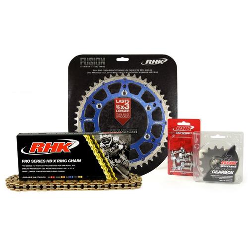 Husaberg FE570 2009-2014 13T/48T RHK X-Ring Chain & Blue Fusion Sprocket Kit 