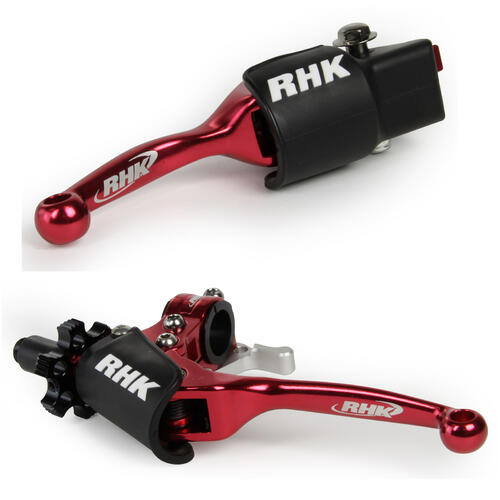 Suzuki RMZ250 2004-2007 RHK Flex Clutch Hot Start & Brake Lever Red 