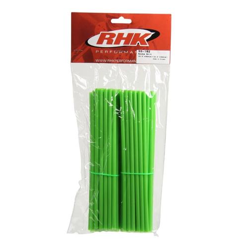 Kawasaki KDX200 RHK Front & Rear Wheel Spoke Wraps Covers - Green 